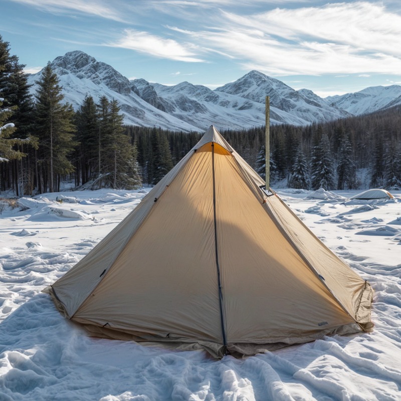 Outdoor Camping Solo - Pyramid Camping Tent Ultra-light Double Layer