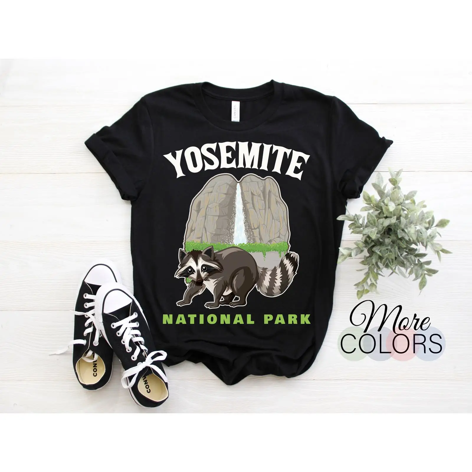 Outdoor Camping Yosemite - Yosemite National Park Raccoon T Shirt