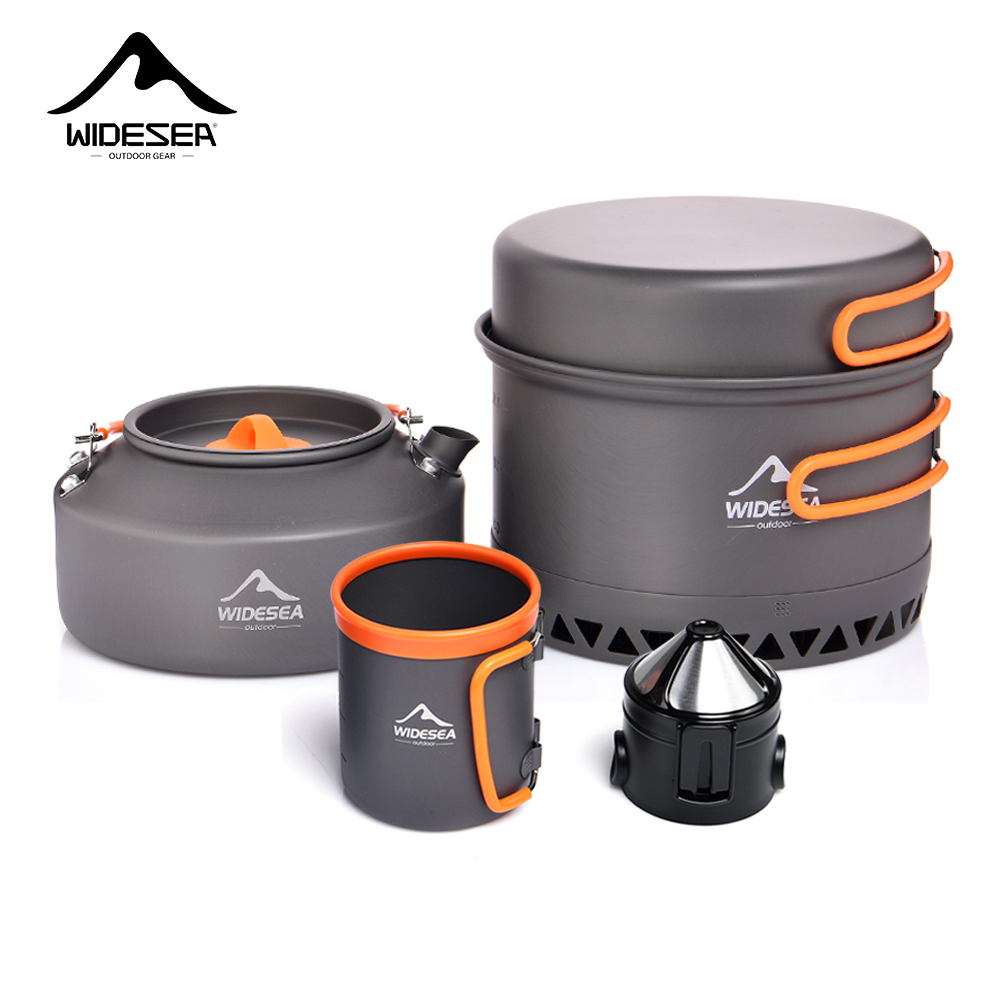 Outdoor Camping Uk - Camping Tableware Outdoor Cookware Set Pots