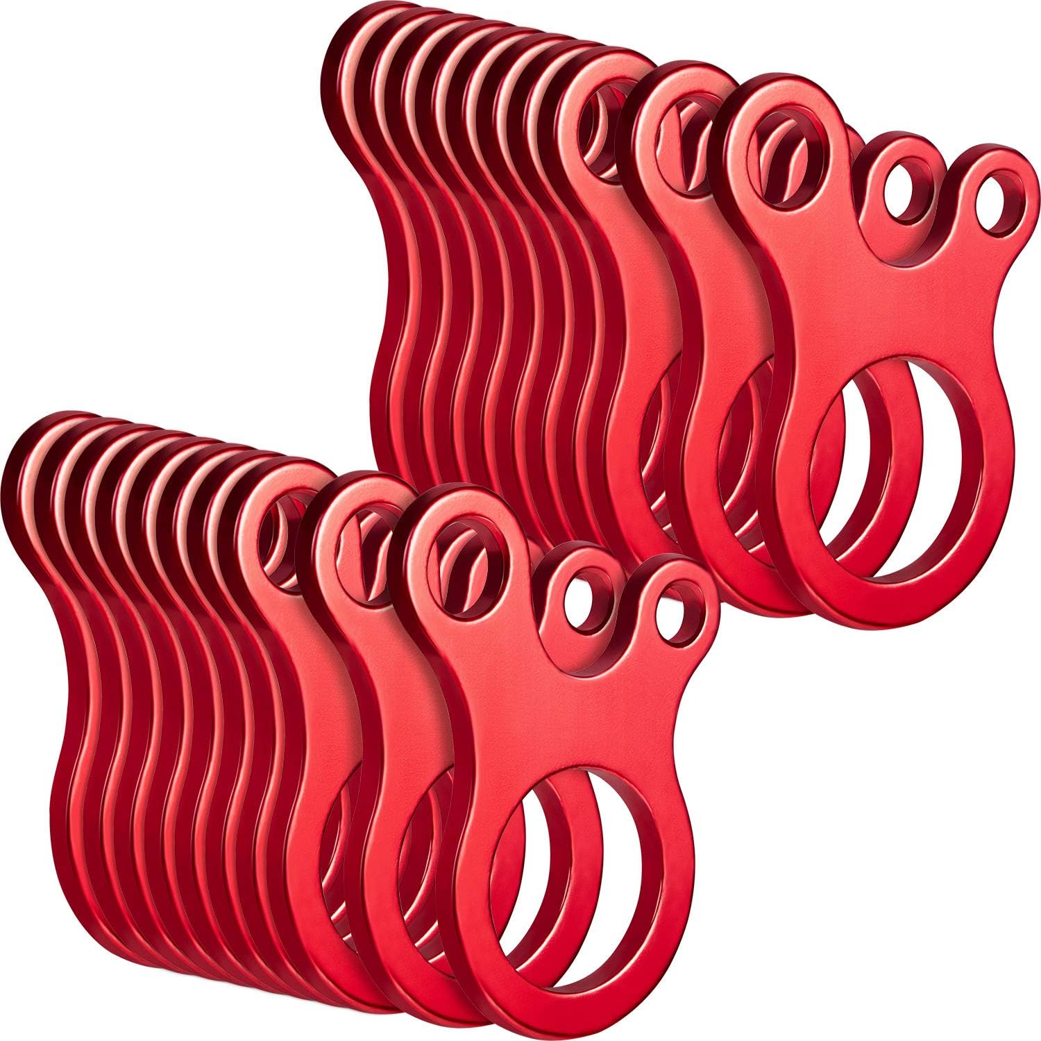 Outdoor Camping Tarp - 20Pcs Aluminum Alloy Tent Guyline Tensioners