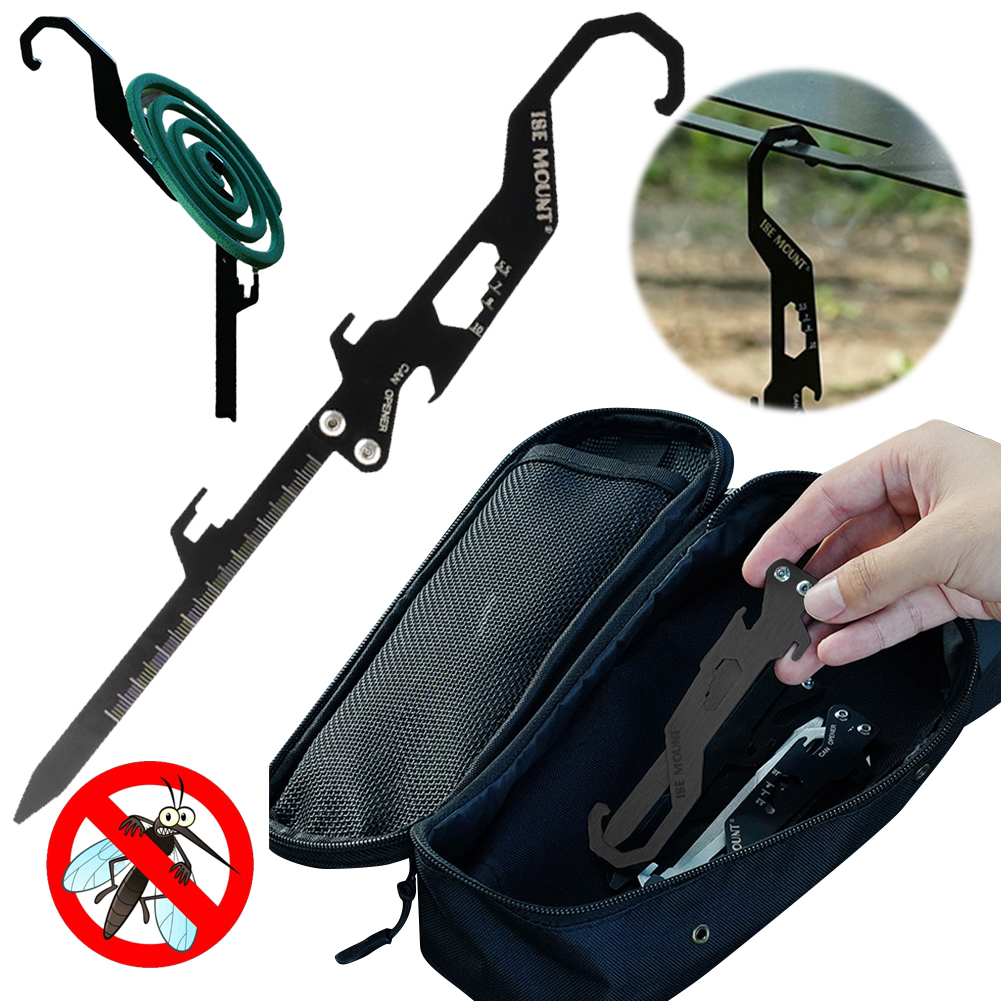 Outdoor Camping Tarp - Foldable Camping Stakes Multifunctional Outdoor Tarp