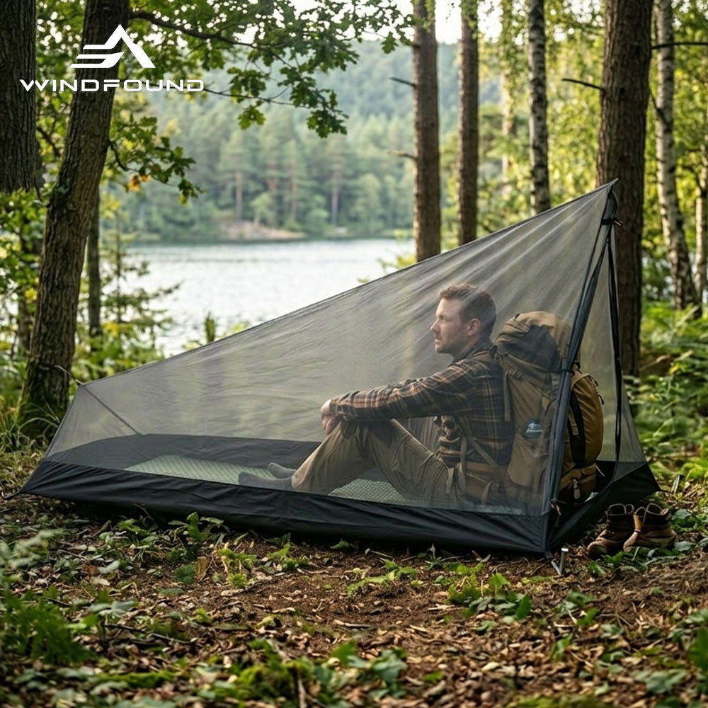 Outdoor Camping Solo - 1-Person Ultralight Mesh Inner Tent |
