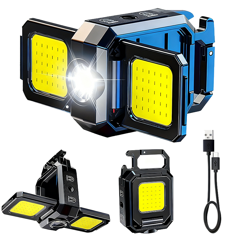 Outdoor Camping Lamp - Mini Flashlight Keychain Light COB Work