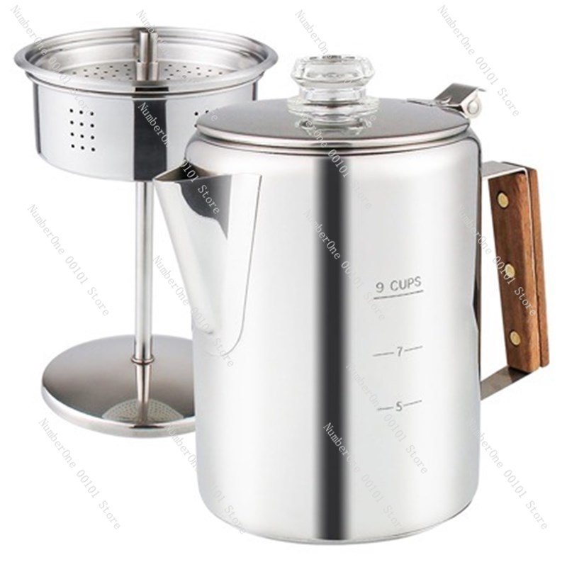 Camp Percolator Coffee - Coffee Percolators Stovetop for Camping, Percolator