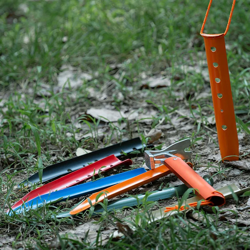 Outdoor Camping Tarp - 6PCS Beach U-Shape Tent Stakes Camping