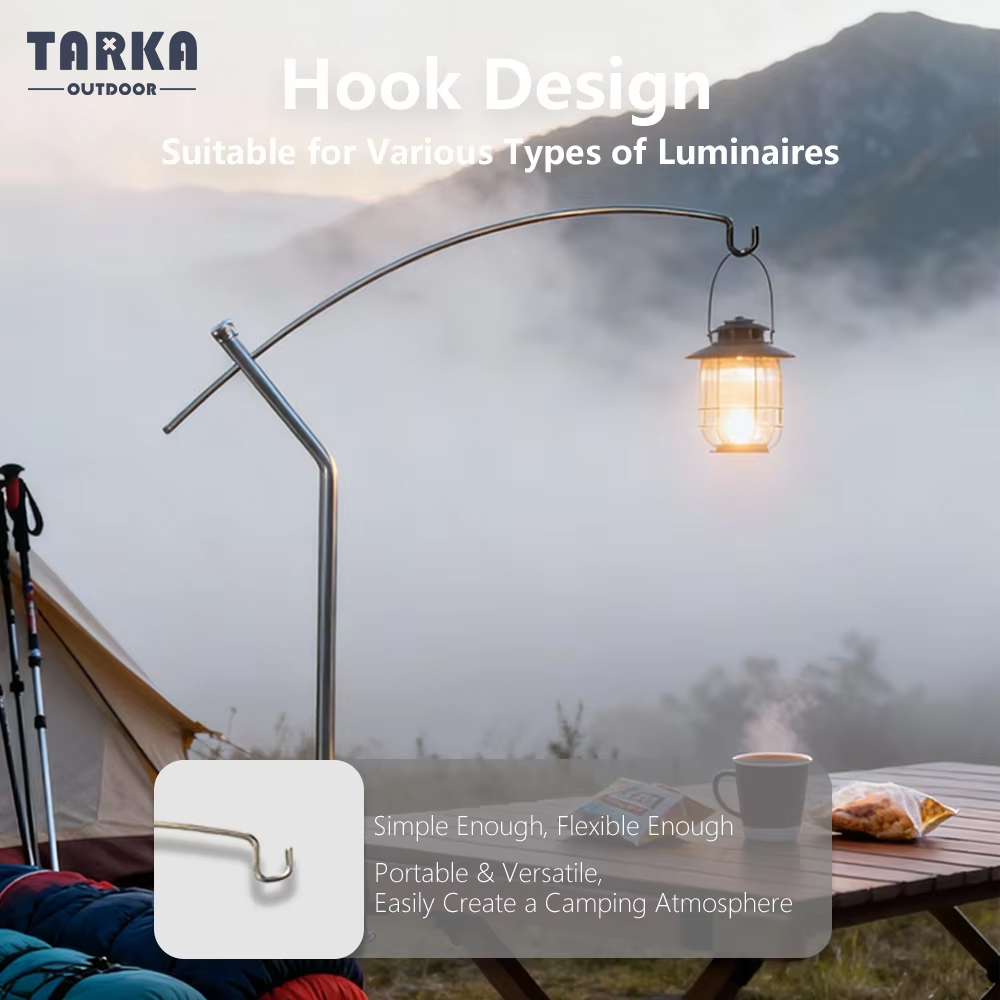 Outdoor Camping Folding Storage Box - TARKA Detachable Lantern Stand Adjustable Ultralight
