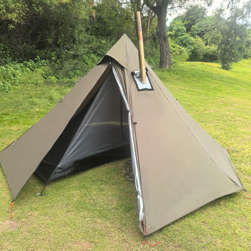 Outdoor Camping Solo - Pyramid Camping Tent Ultra-light Double Layer