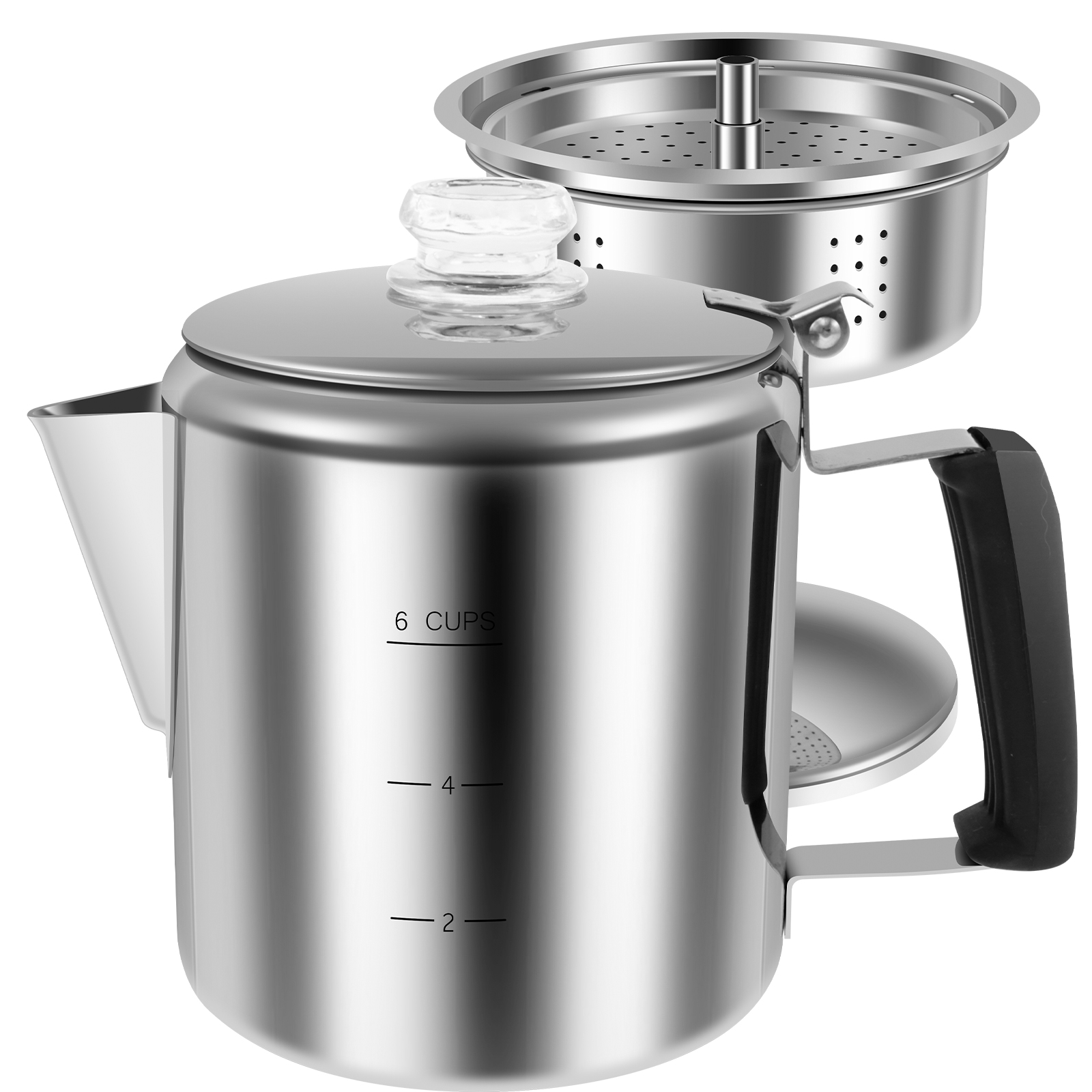 Camp Percolator Coffee - Stainless Steel Coffee Percolator Camping 6
