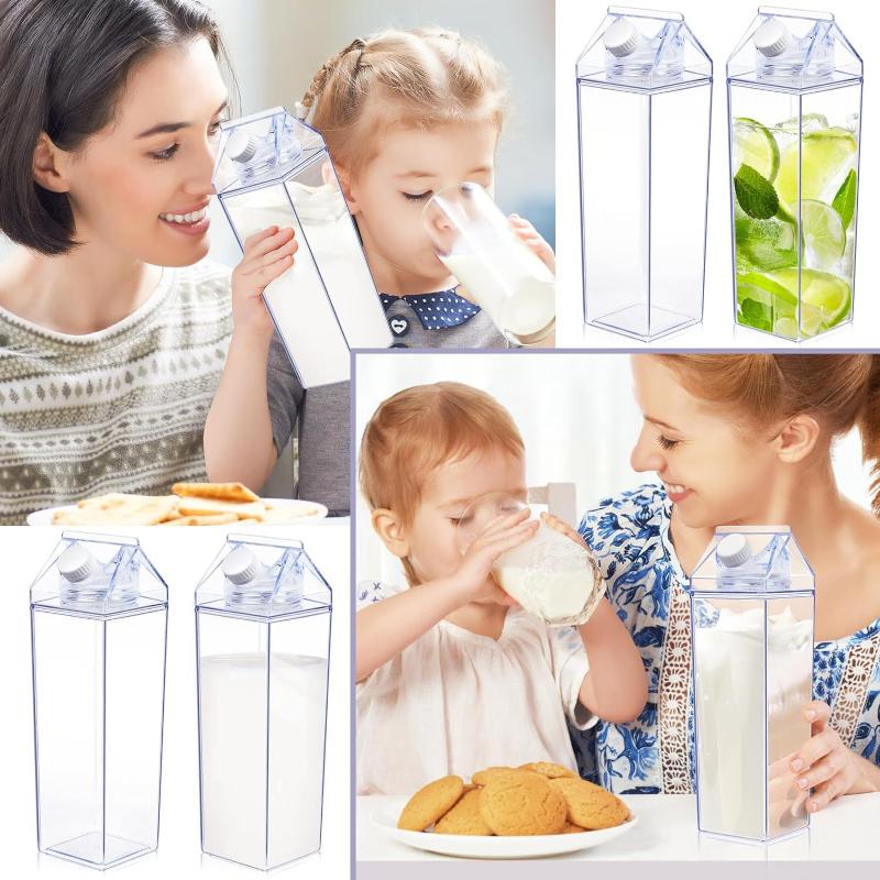 Outdoor Camping Storage Box - 750ML Transparent Milk Bottle Water Box