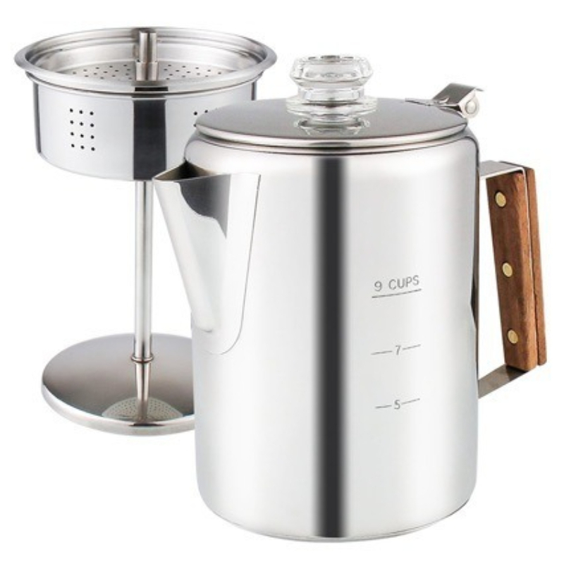 Camp Percolator Coffee - 6-Cup 9-Cup 12-Cup Stainless Steel Coffee