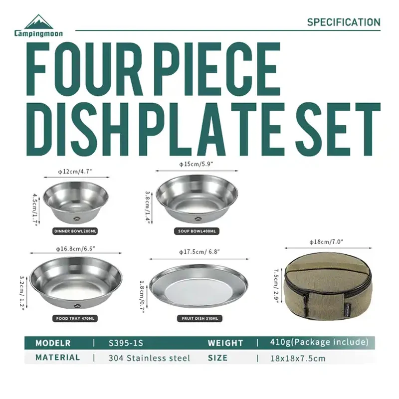Outdoor Camping Korea - CAMPINGMOON S395-1S 8-Piece Stainless Steel 304