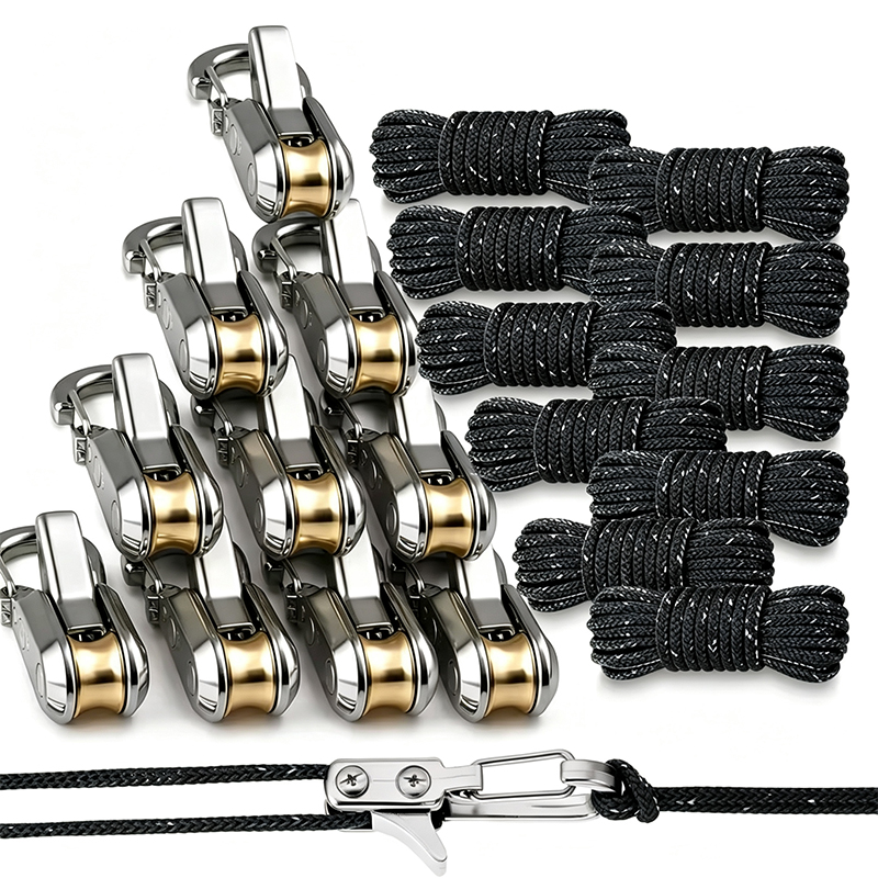 Outdoor Camping Tarp - 3-15PC Rope Tightening Tool, Heavy Duty