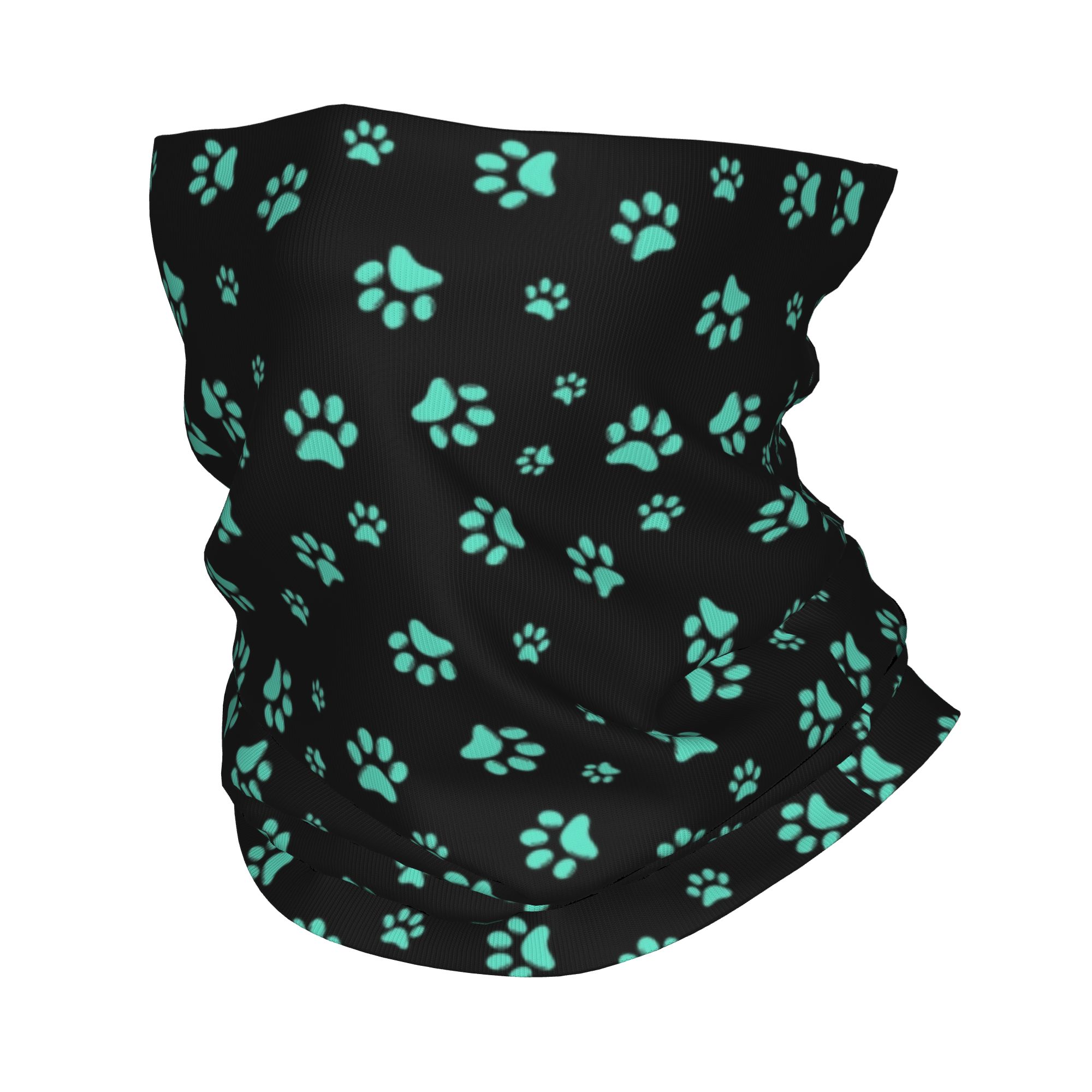 Trekking Gaiters - Custom Aqua Dog Paw Print Pattern