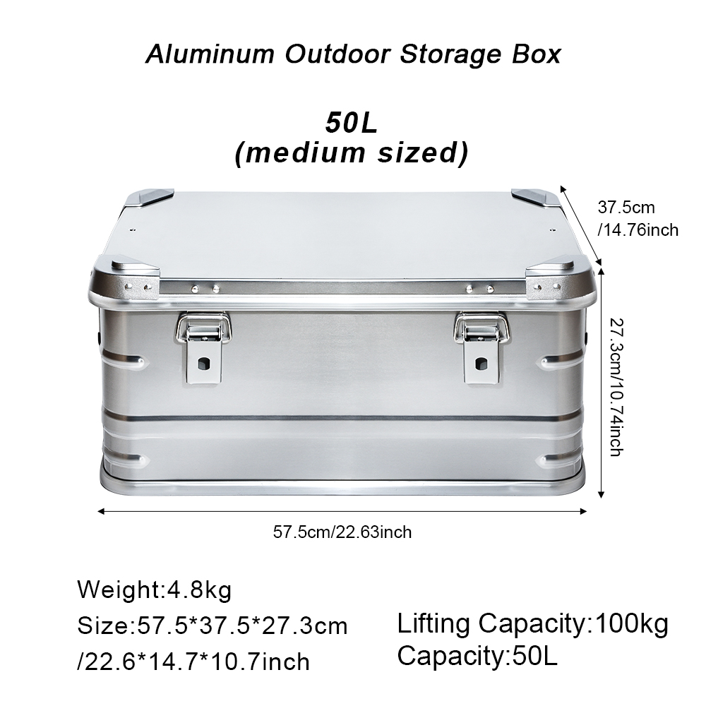 80L Outdoor Aluminum Alloy Sto - Outdoor Camping Folding Storage Box review and price