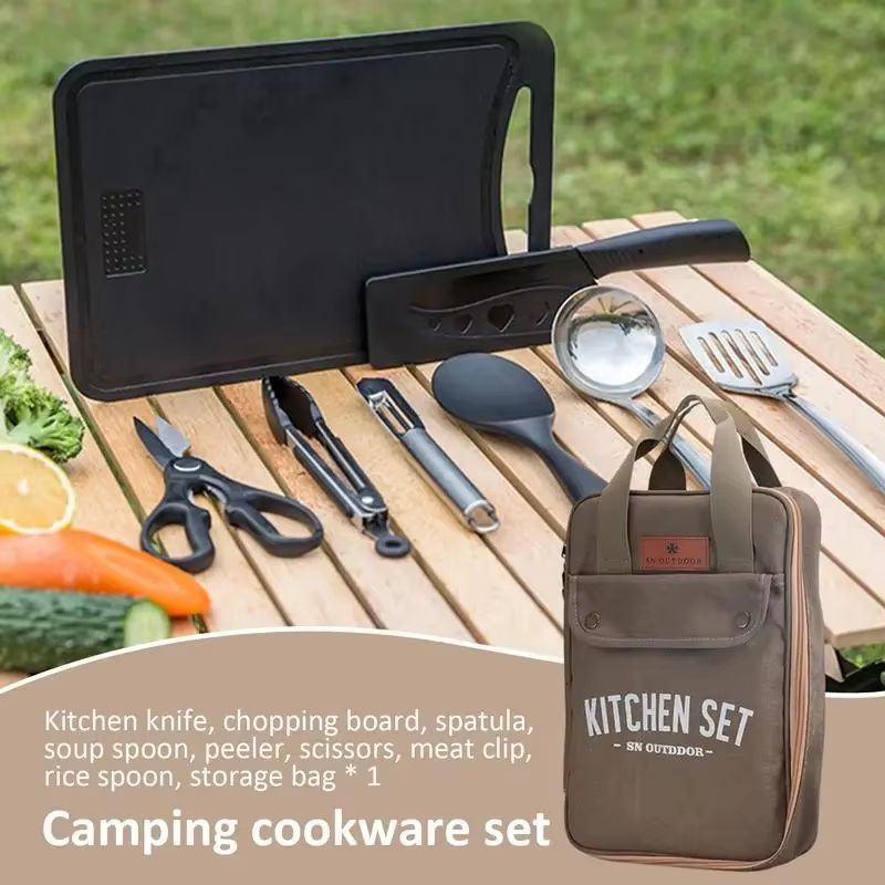 8pcs Camping Kitchen Cookware  - Outdoor Camping Uk review and price