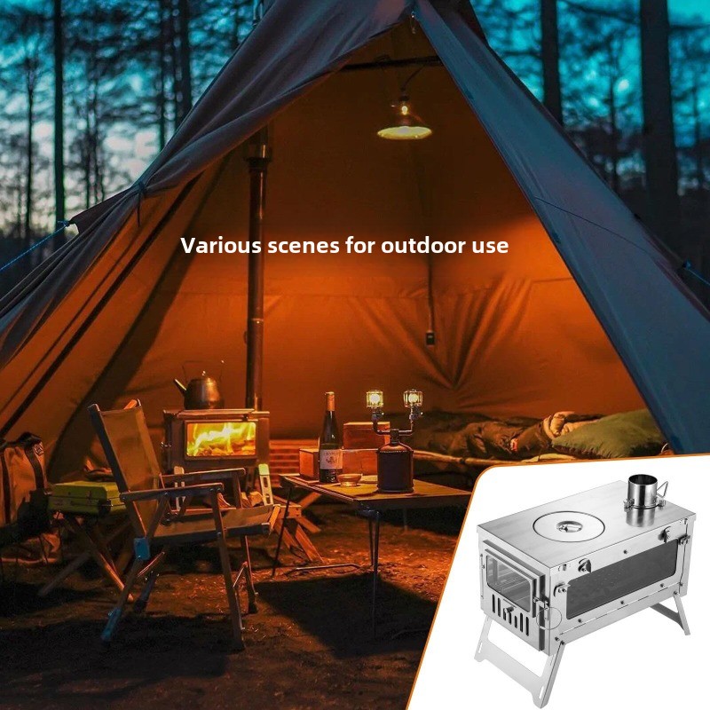 430 Stainless Steel Portable T - Outdoor Camping Stove Wood review and price