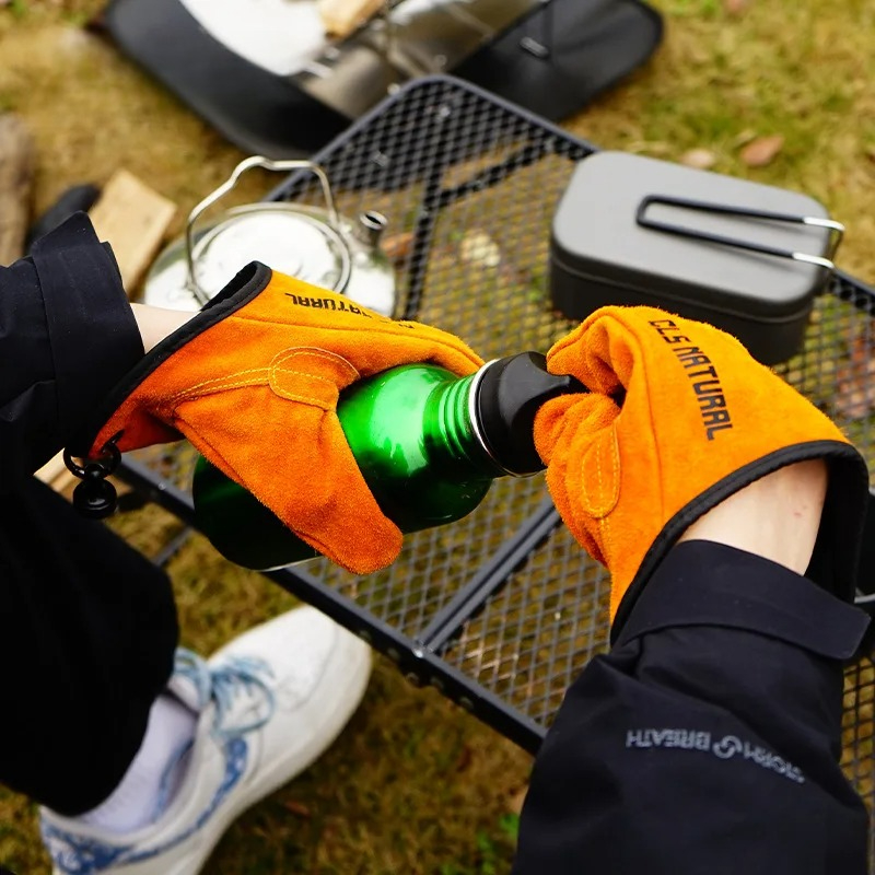 Heat Resistant BBQ Gloves Cowh - Outdoor Camping Tools review and price