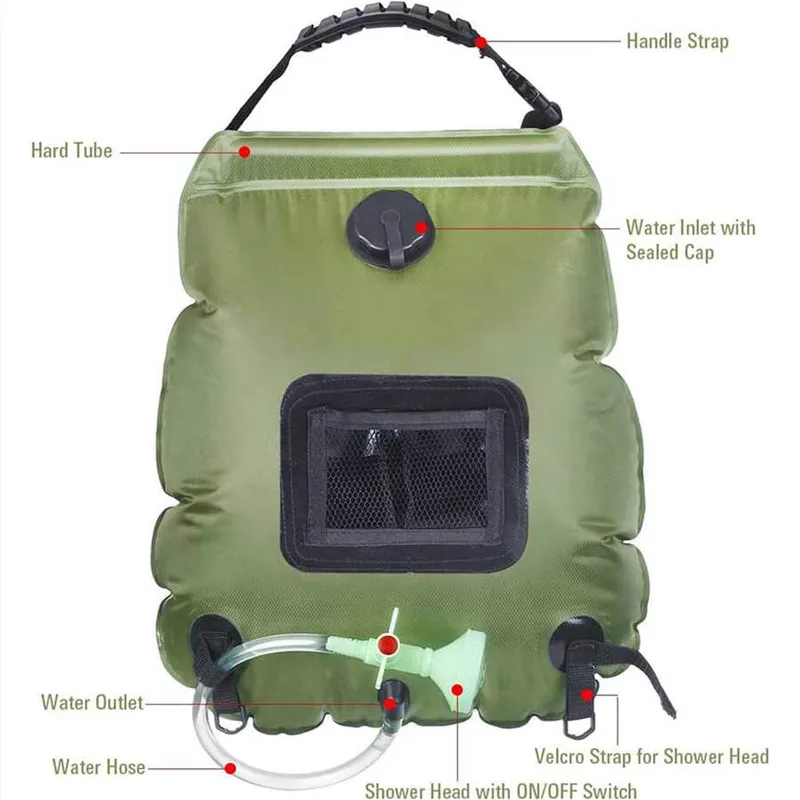 Solar Shower Bag 20L Outdoor S - Outdoor Camping Hot Water Shower review and price