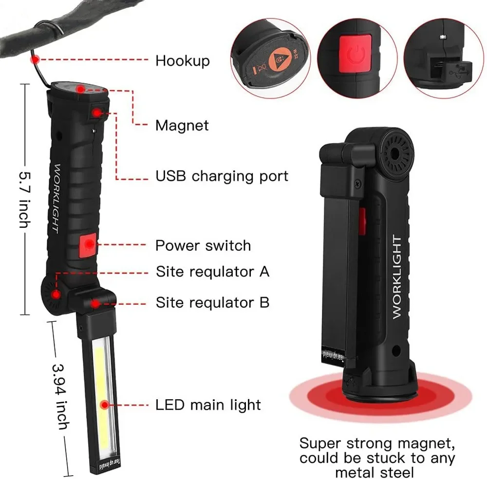 Portable COB LED Flashlight US - Outdoor Camping Lamp review and price