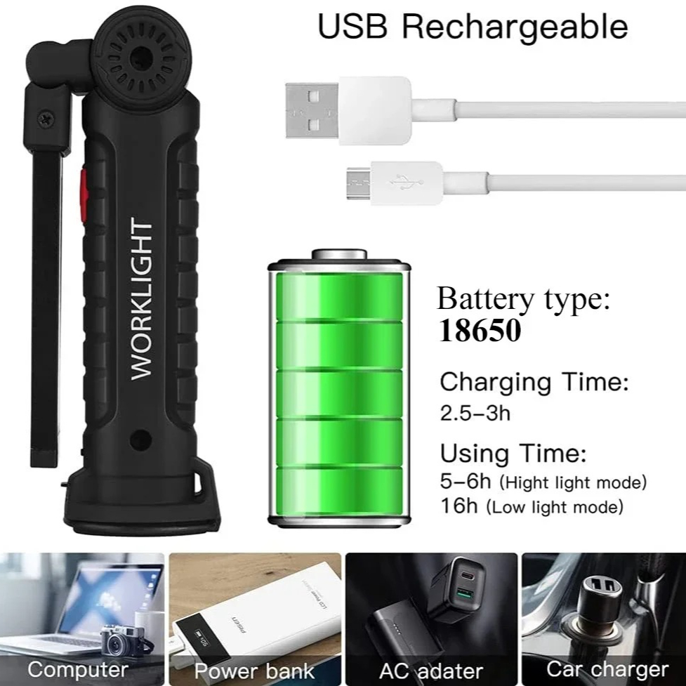 Portable COB LED Flashlight US - Outdoor Camping Lamp review and price