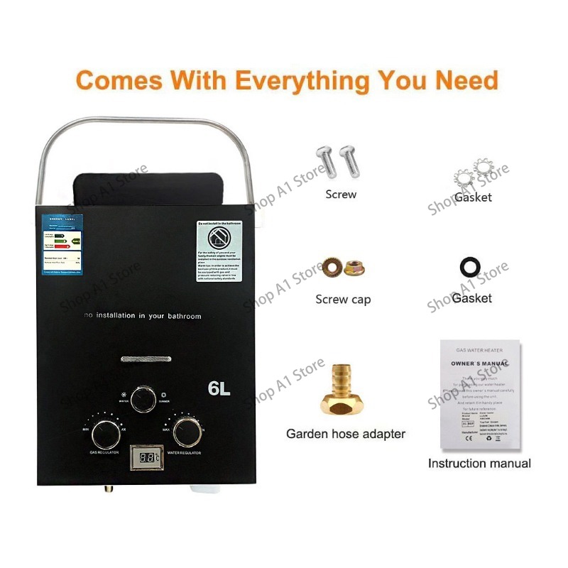 Water Heater 6L Outdoor Campin - Outdoor Camping Hot Water Shower review and price