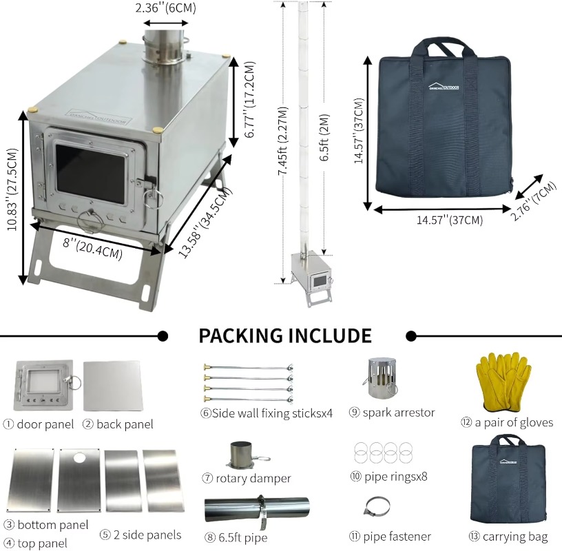 【Popular】DANCHEL S1 Foldable T - Outdoor Camping Stove Wood review and price