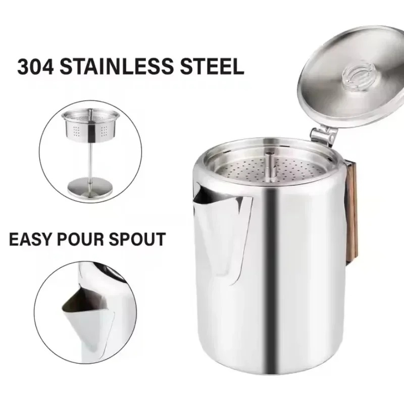 Stainless Steel Camping Coffee - Camp Percolator Coffee review and price