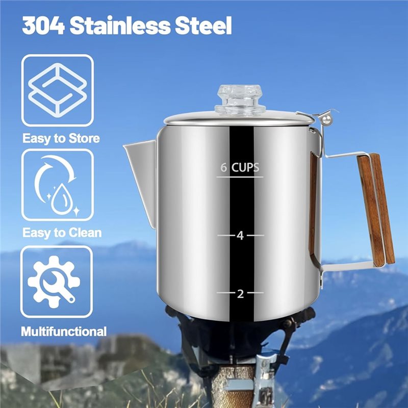 NOCM Coffee Pot 6 Cup Percolat - Camp Percolator Coffee review and price