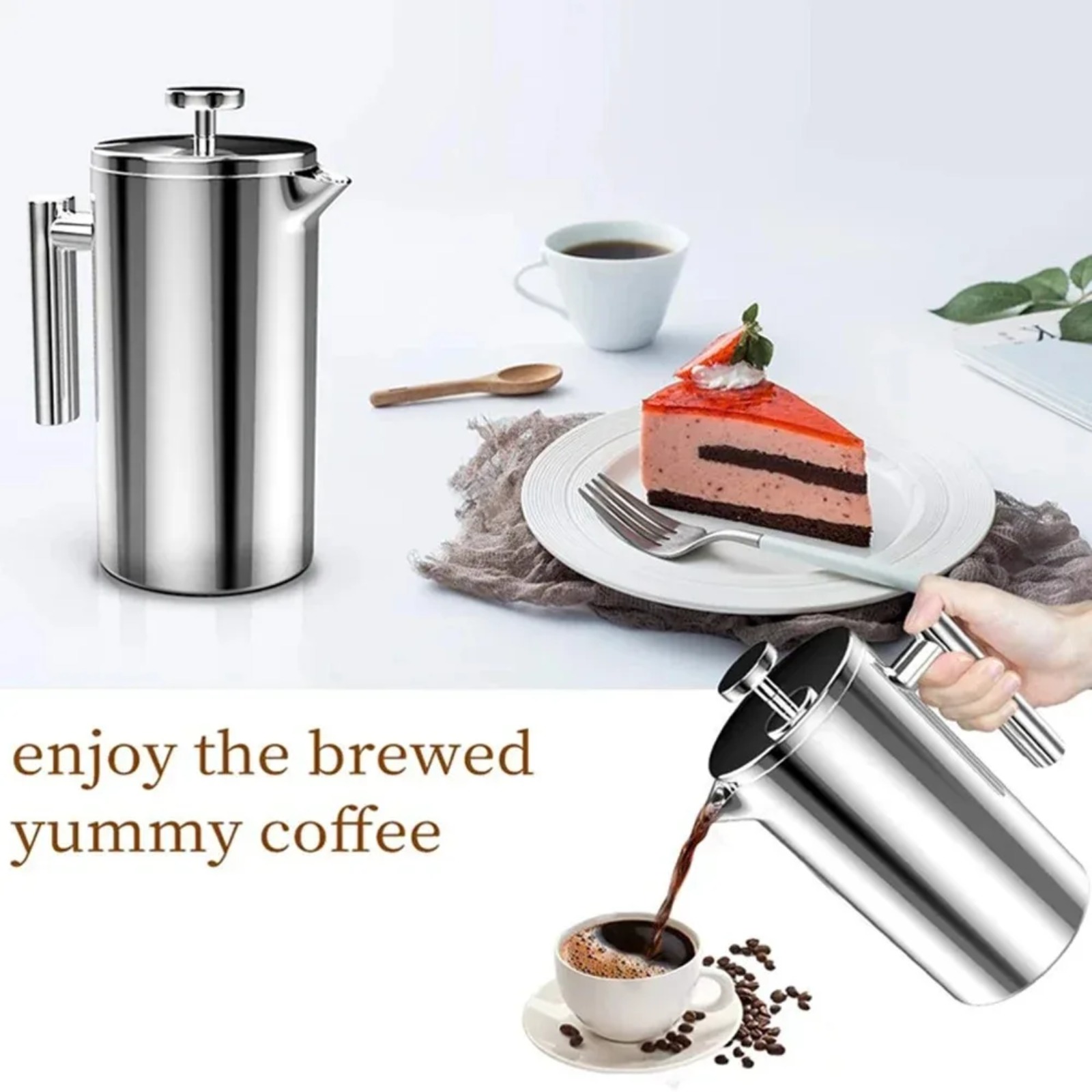 Portable French Press Stainles - Camp Percolator Coffee review and price