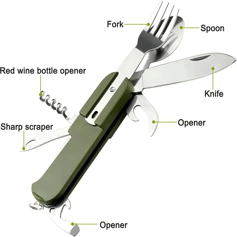 Camping Gear 5-in-1 Stainless  - Outdoor Camping Uk review and price
