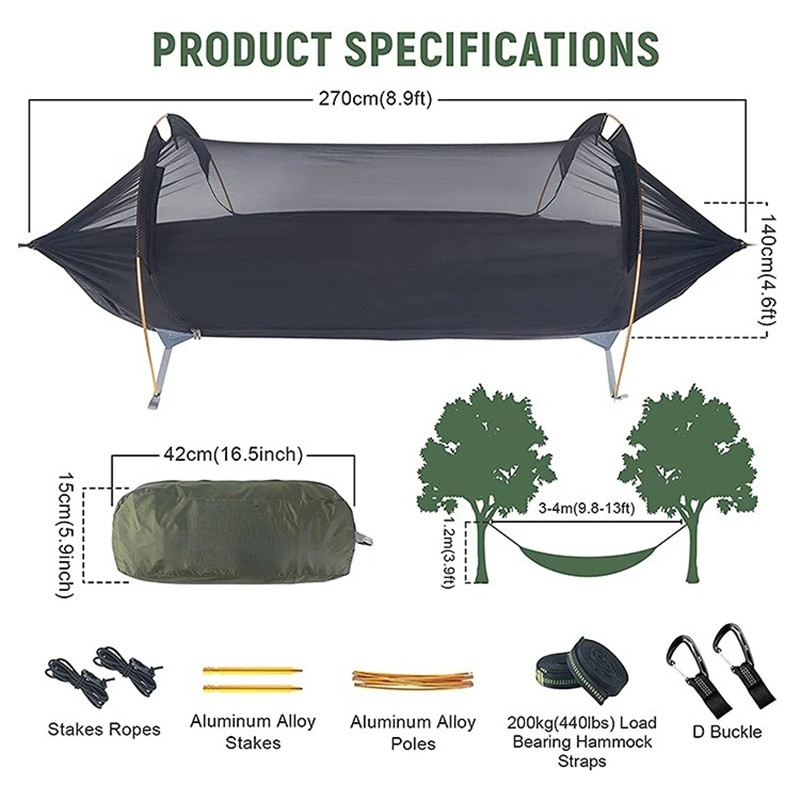 3-in-1 Tunnel Mosquito Net Ham - Outdoor Camping Solo review and price