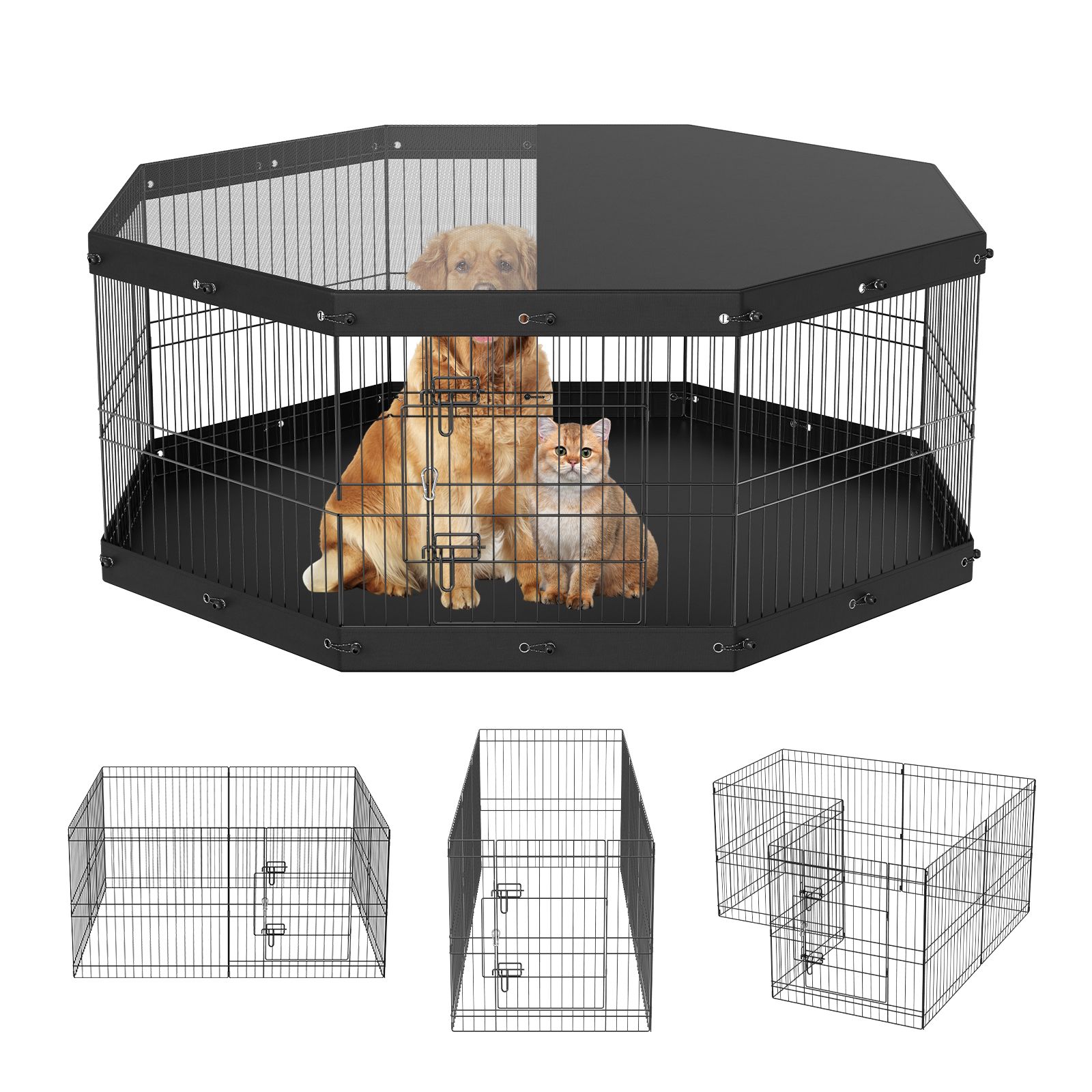 Dog Playpen, 8 Panels Foldable - Outdoor Camping Dog Kennel review and price