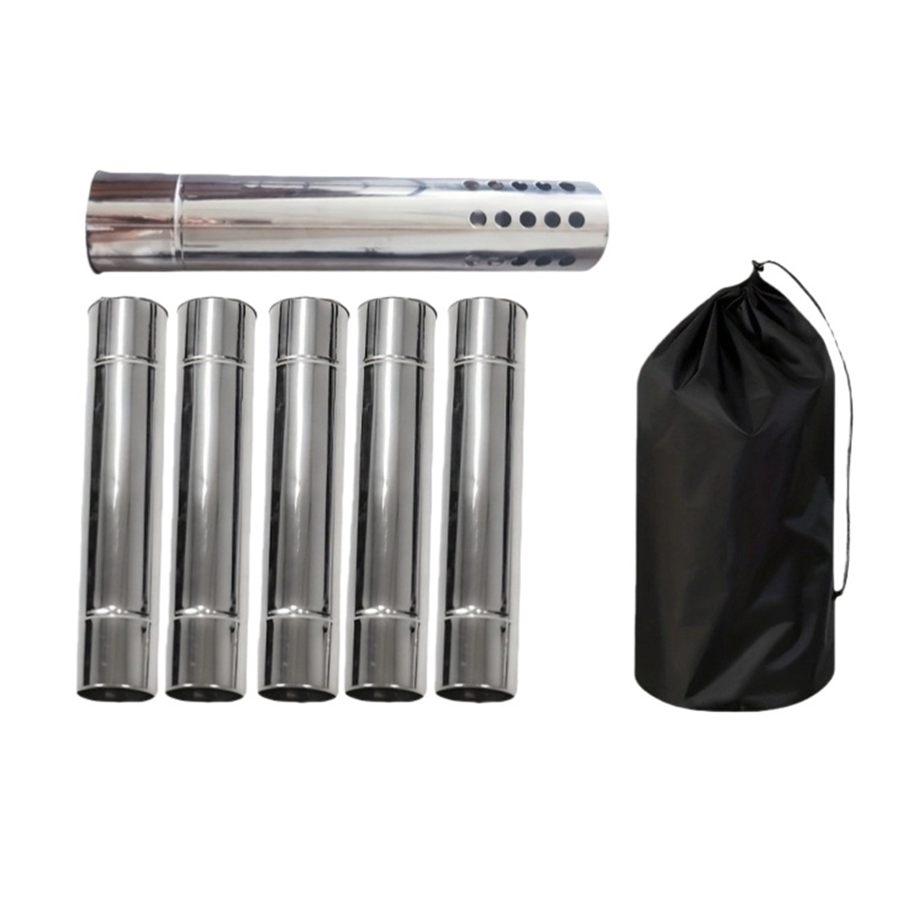 Stainless Steel Smoke Pipe Kit - Outdoor Camping Stove Wood review and price
