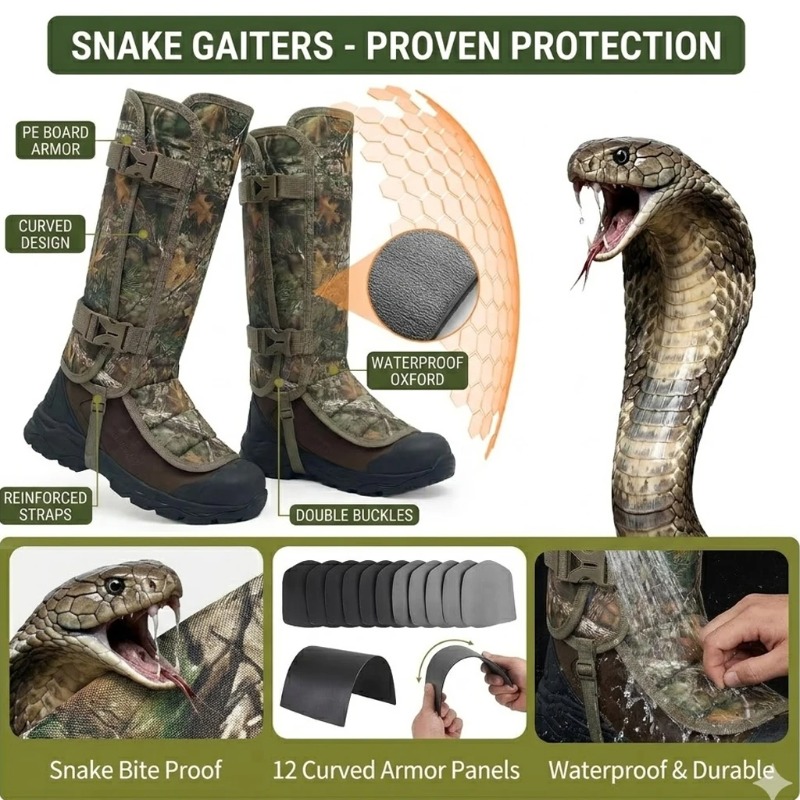 Anti Snake Bite Gaiters 12 PE  - Trekking Gaiters review and price