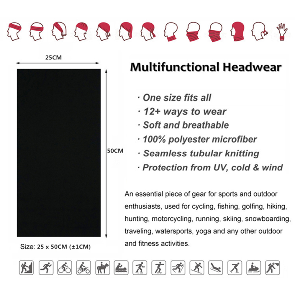 Seamless Solid Color Bandanas  - Trekking Gaiters review and price