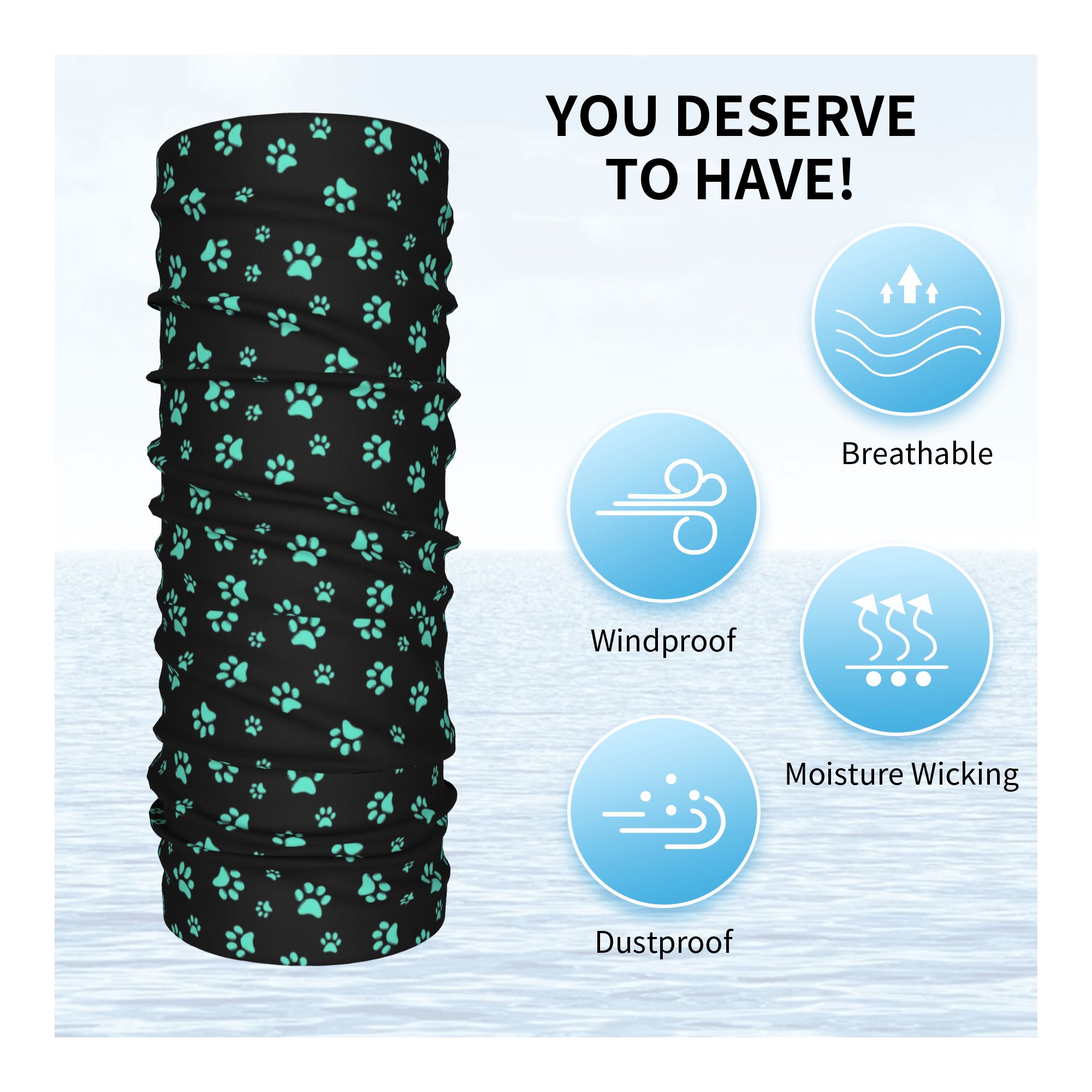 Custom Aqua Dog Paw Print Patt - Trekking Gaiters review and price