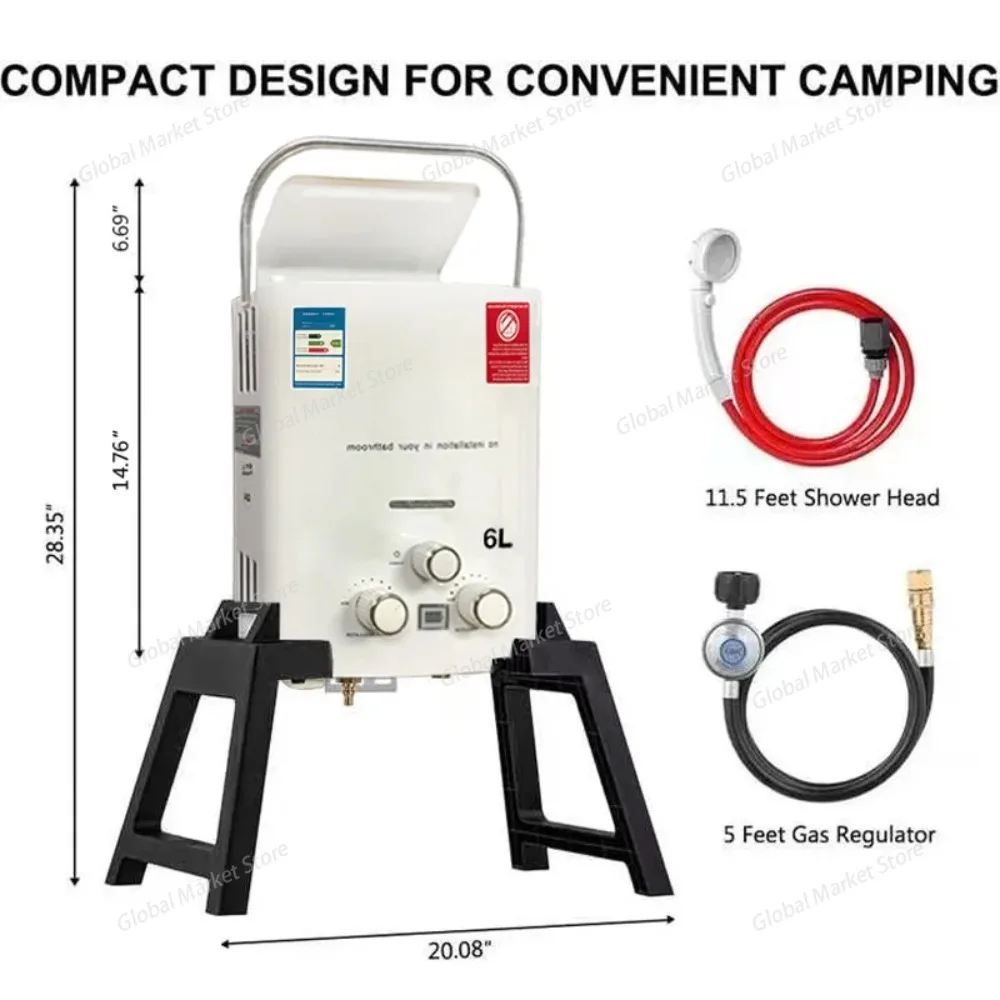 Propane LPG  Gas Tankless Wate - Outdoor Camping Hot Water Shower review and price