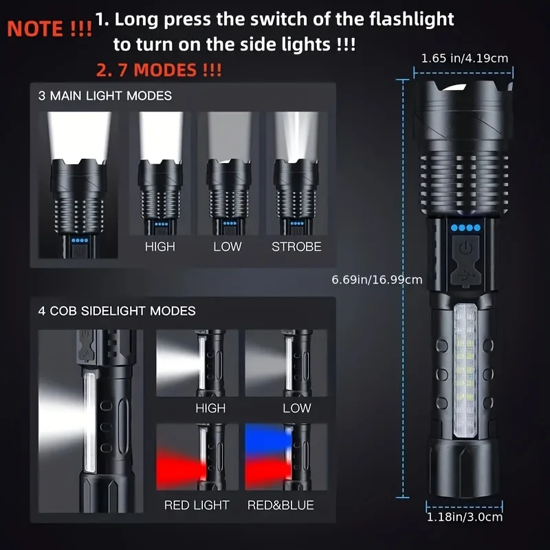 Powerful LED Flashlight Batter - Outdoor Camping Lamp review and price