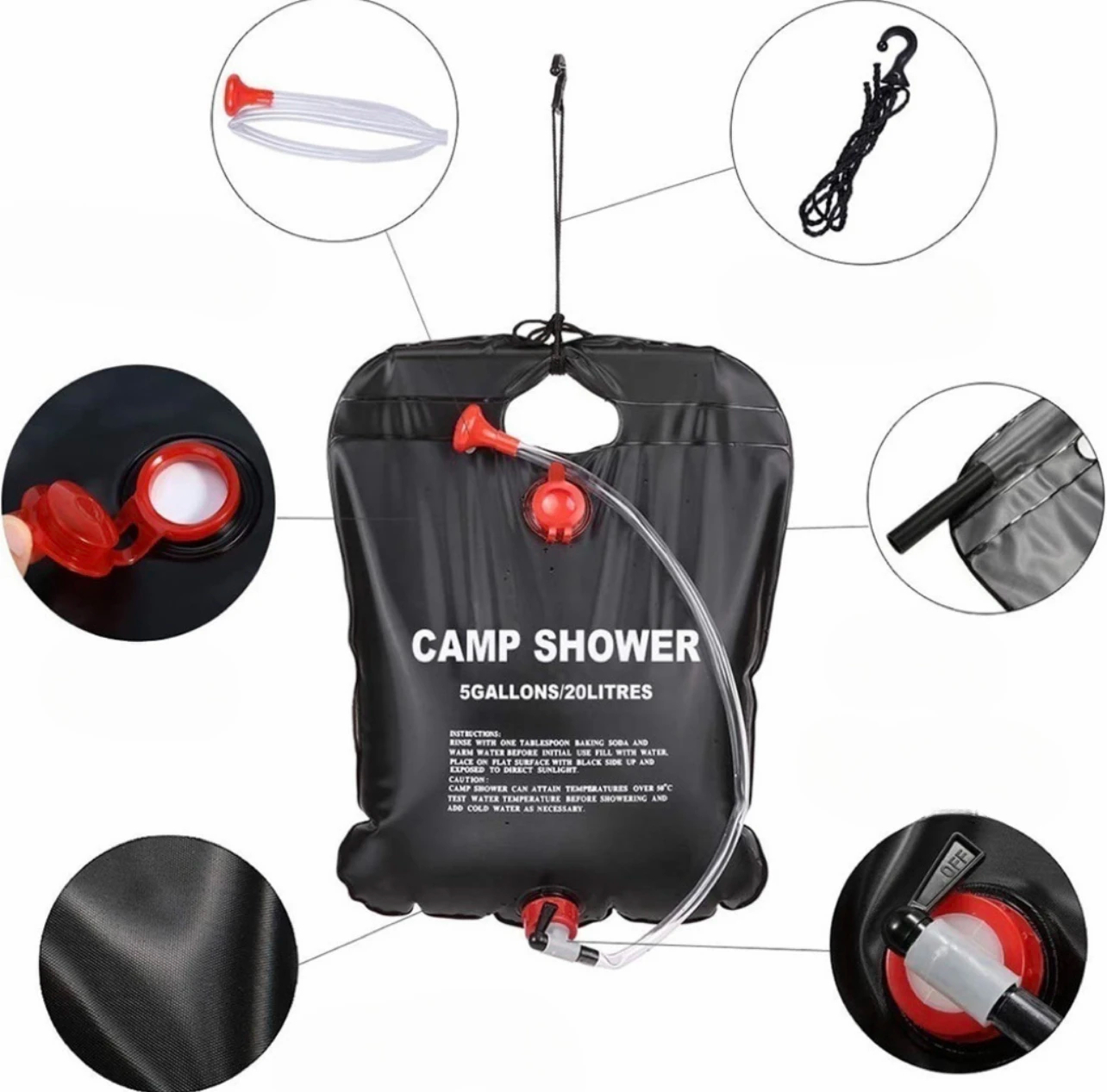 20/40L Camping Foldable Solar  - Outdoor Camping Hot Water Shower review and price