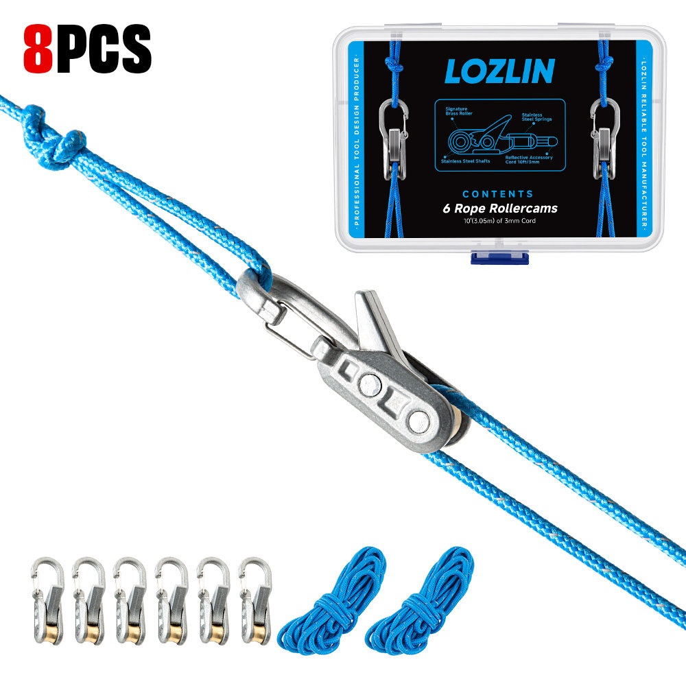 LOZLIN 8-Piece Rope Set with R - Outdoor Camping Tarp review and price